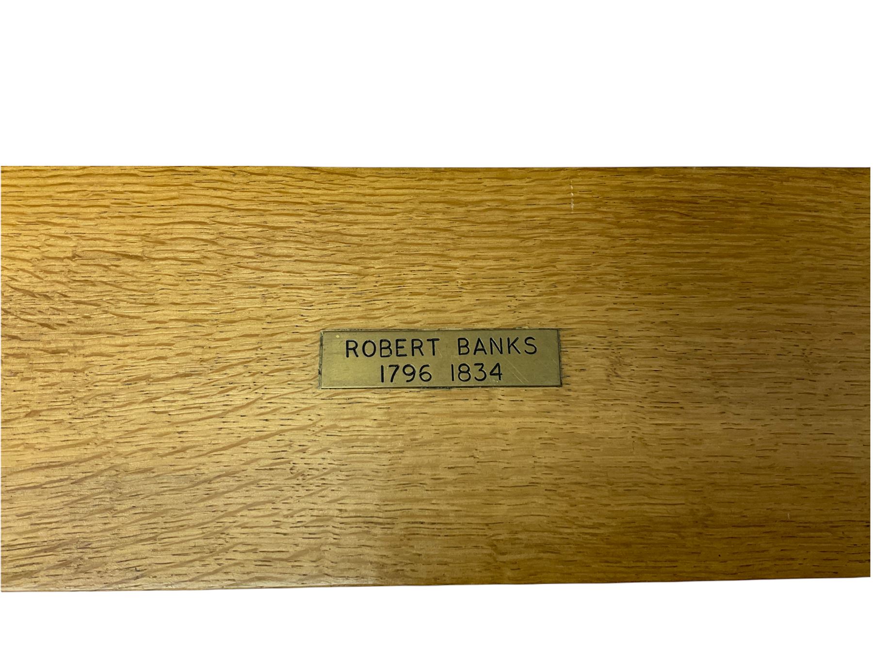 19th century brass pantograph by Robert Banks 441 Strand London, in an oak case, L56cm, W12cm