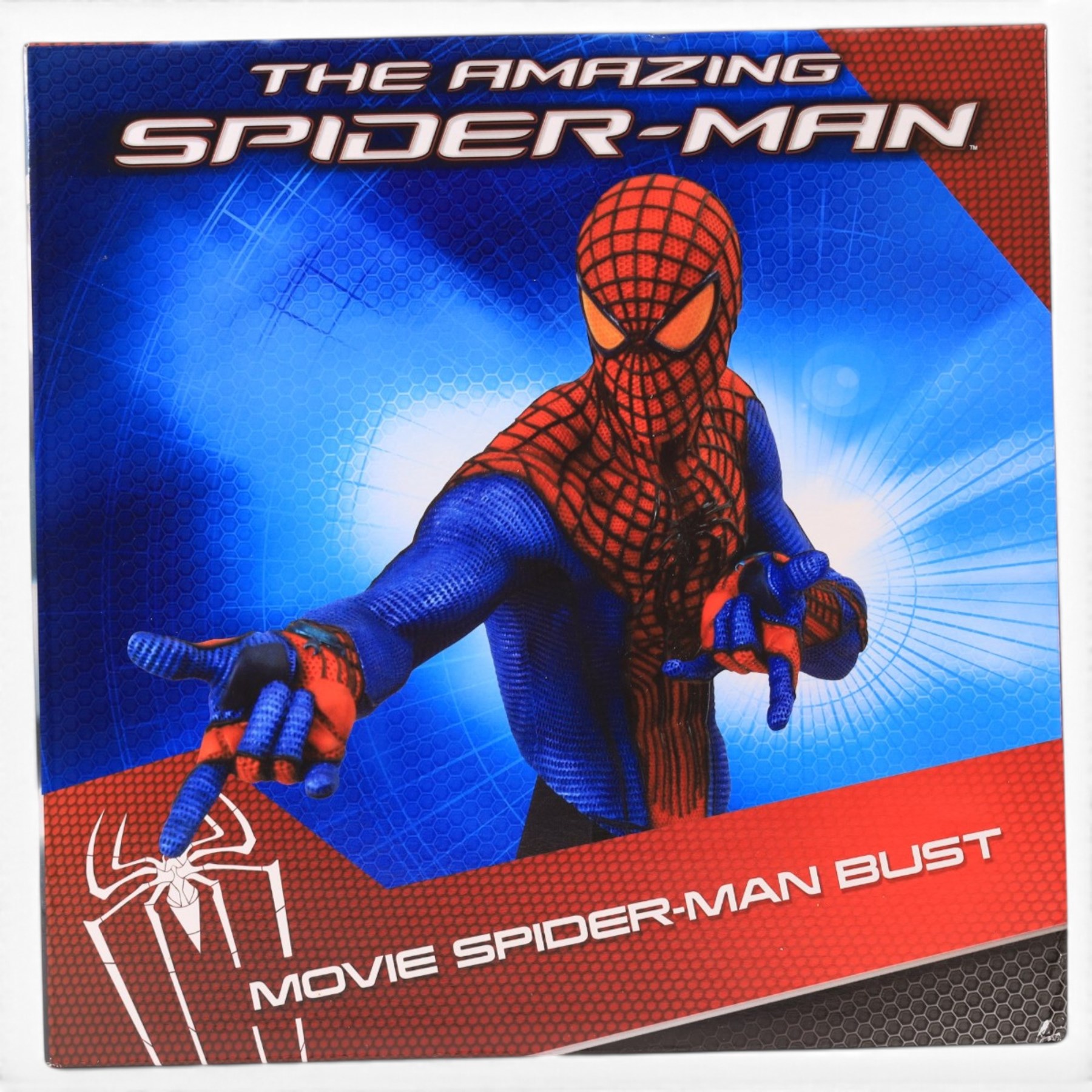 Three Diamond Select Toys The Amazing Spider-Man busts, comprising Movie Lizard, Movie Spider-Man and Movie Vigilante Spider-Man, all boxed