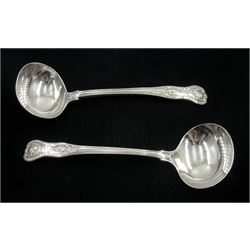 George IV silver sauce ladle Kings pattern, London 1825 and one other by Benjamin Smith III, London 1839, approx 6.6oz