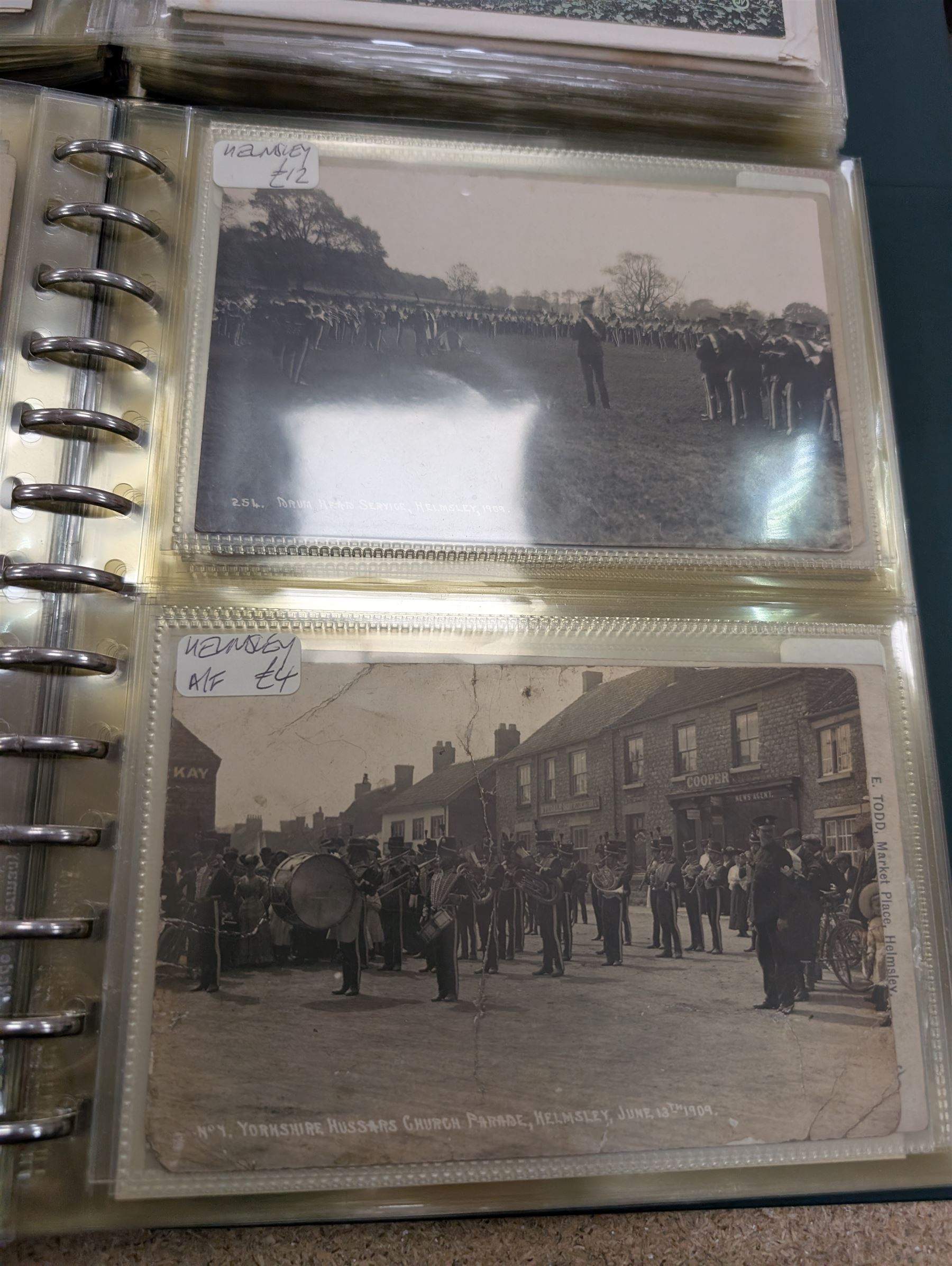 Interesting collection of Helmsley and other local postcards, housed in two albums and loose, together with a collection of Ordnance Survey Maps and other ephemera