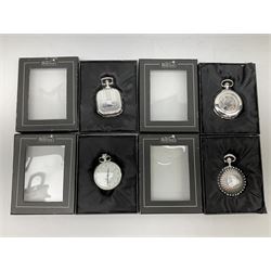 Franklin Mint Bald Eagle pocket watch cased and a collection of twenty-four The Heritage Collection pocket watches, boxed an one other pocket watch (26)