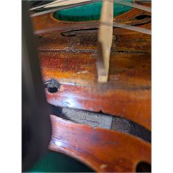 Violin and bow in fitted case