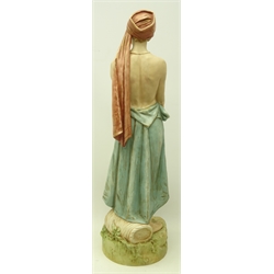  Large Royal Dux figure 'The Water Carrier', impressed no. 1486 H71cm   