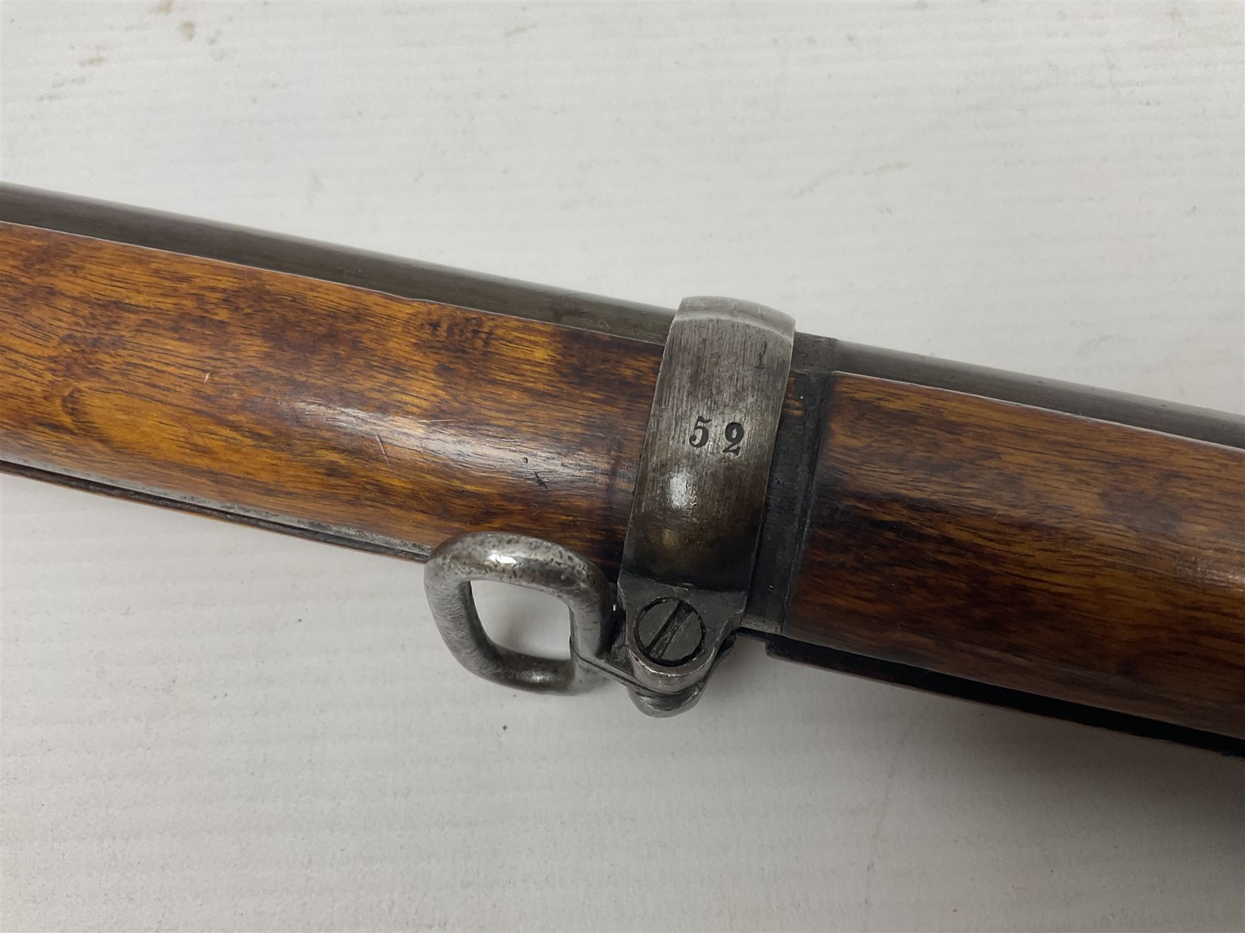 Late 19th century Swedish .50 cal. rolling block centre fire Remington rifle, the 95cm(37.5