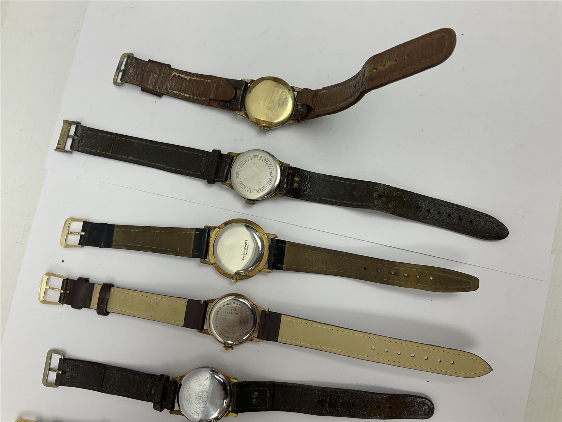 Twelve manual wind wristwatches including MuDu, Kenwell, Cauny, Technos, Bernex, Kienzle, Royce, Emka, Ery, Accurist and Chalet, all with subsidiary seconds dials
