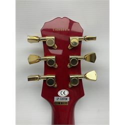 Epiphone Gibson Les Paul electric guitar c2004 with red sunburst finish, serial no.U02030418; L100cm; in fitted hard case