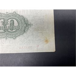 United Kingdom of Great Britain and Ireland Fisher second issue ten shillings banknote ‘N12 293884’