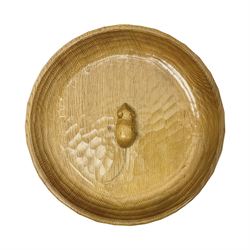 Mouseman - tooled oak fruit bowl, carved