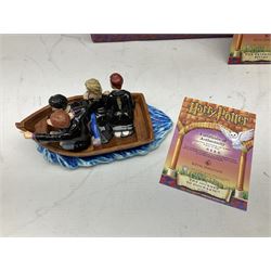 Three Royal Doulton limited edition Harry Potter groups - 'Harry's 11th Birthday' No.2967/5000; 'The Journey To Hogwarts' No.990/5000; and 'The Friendship Begins' No.3969/5000; all boxed with certificate (3)