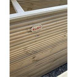 Large Ruby rectangular tanalised timber planter  - THIS LOT IS TO BE COLLECTED BY APPOINTMENT FROM DUGGLEBY STORAGE, GREAT HILL, EASTFIELD, SCARBOROUGH, YO11 3TX