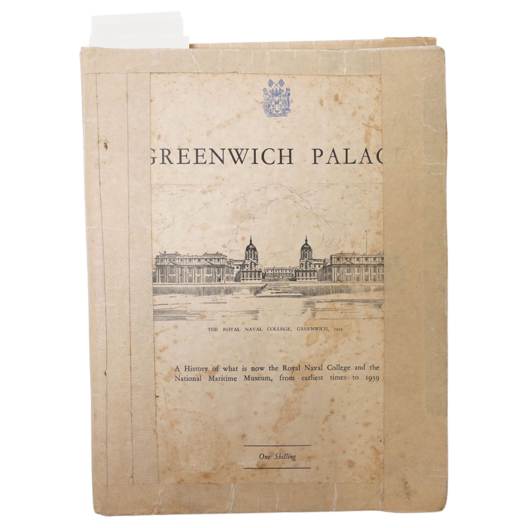 Violet Elizabeth Clifford - Chief Petty Officer 1940-1946, copy of Greenwich Palace  Guide Book containing a collection of photographs, autographs, drawings etc collected during her time at the Combined Operations Training Centre, Inverary which closed in 1946, together with a White Ensign 