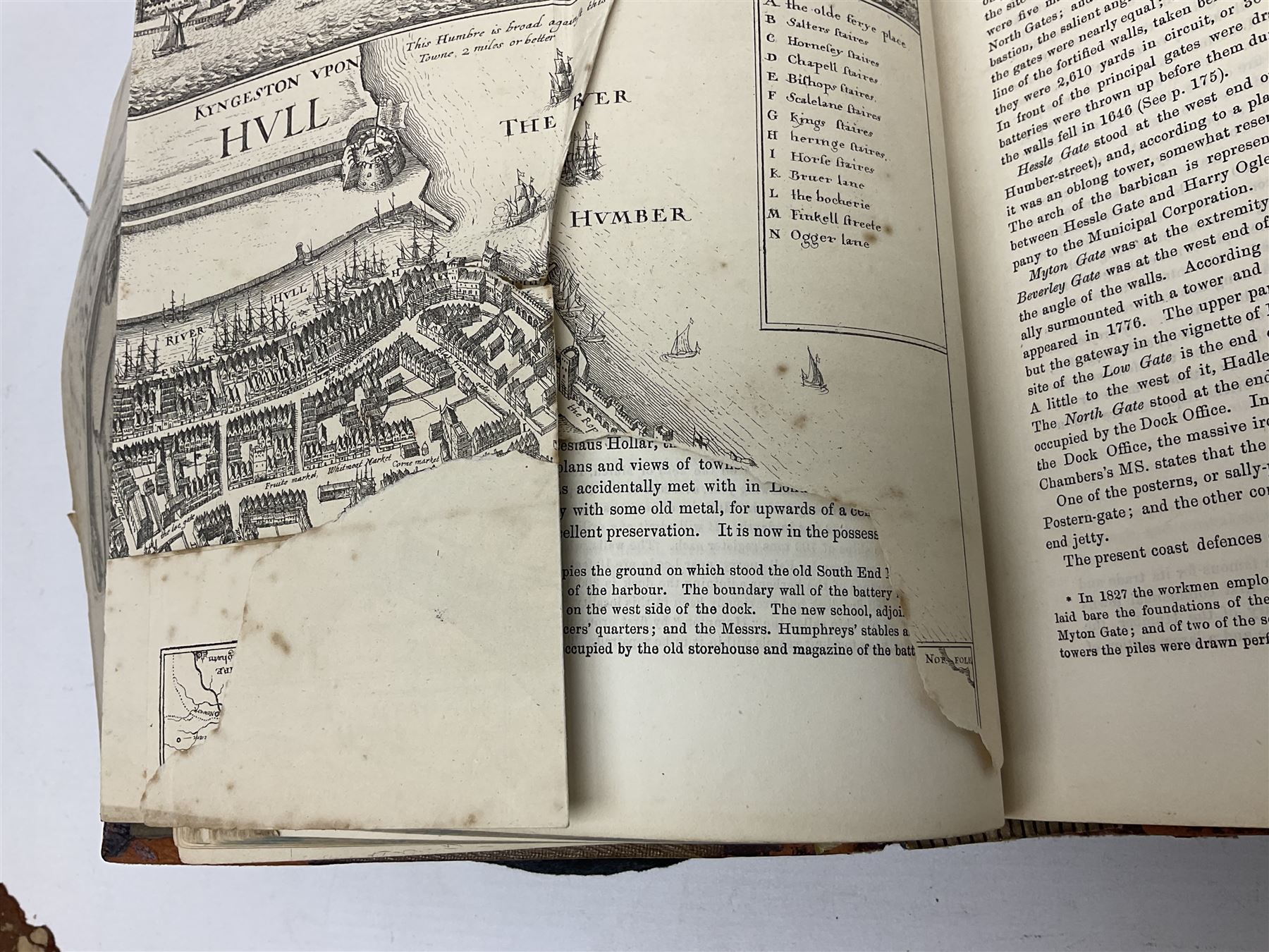 Sheahan, James Joseph, History of the Town & port of Kingston upon Hull, Second edition, John Green Beverley, 1866, folding frontis, map and engraved plates, together with another example of the same, (2)