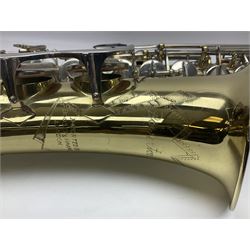 Czechoslovakian Boosey & Hawkes Powertone alto saxophone, serial no.125362; in fitted carrying case with crook