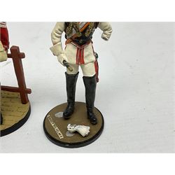 Ten various composition figures of French soldiers, possibly by Elastolin, H9cm; and eight lead figures of French soldiers; together with five modern metal figures of soldiers (23)