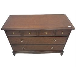 Stag Minstrel mahogany chest, fitted with six drawers
