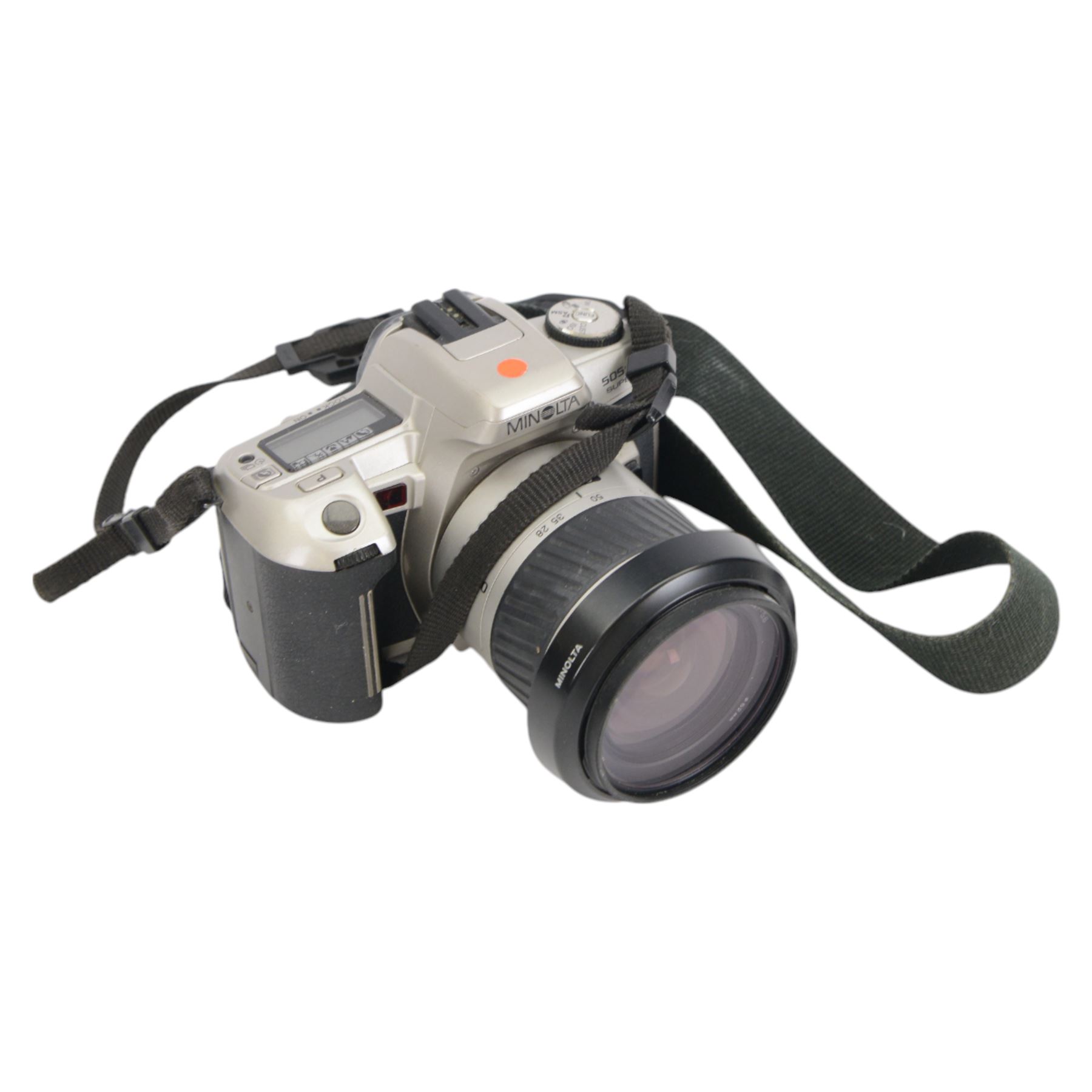 Two Minolta SLR cameras and accessories, comprising X700 camera body serial no. 1349766 with a Minolta MD 50mm 1:1.7 lens serial no. 8240515 and a 505si Super camera body serial no. 92103202 with a Minolta AF Zoom 28-80mm 1:3.5 (22) - 5.6 lens serial no. 62022069, a Minolta MD Zoom 70-210mm 1:4 lens serial no. 1030550, a Minolta MD Celtic 28mm 1:2.8 lens and a Minolta Auto 360PX flash