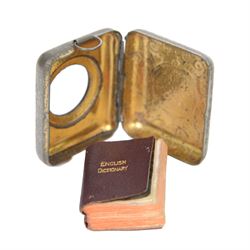 19th century 'The Smallest English Dictionary in the World', in case with magnifying glass...