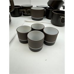 Hornsea Lancaster Vitramic Contrast pattern tea service, including coffee pot, jug, sugar bowl, cups saucers, etc together with other items of Hornsea Lancaster Vitramic