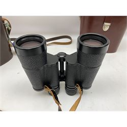 Carl Zeiss Jena Jenautic 7 x 50 binoculars, serial no. 4832985, together with a further Ross London 12 x 40 pair, both with cases