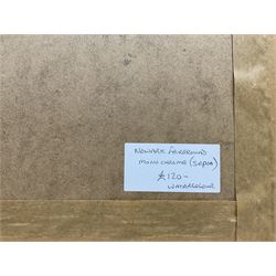 Ron Wagstaff (Northern British 20th Century): 'High and Dry - Norfolk', 'Haystack and Yard - Beamish', 'Newark Fairground' and Farmyard Landscapes, collection of five watercolours signed, variously titled verso max 35cm x 44cm (5)