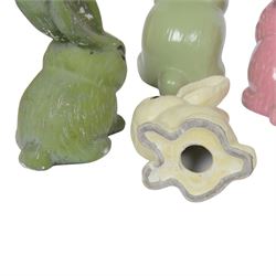 Collection of Sylvac and similar Rabbits, including model numbers 1065, 1026 etc, largest H24cm