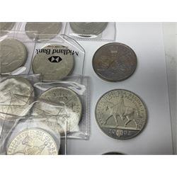 Thirty-six Queen Elizabeth II cupronickel five pound coins 