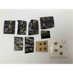 Fifty US rank badges and trade badges; WW2 and Vietnam period; predominantly on sale cards