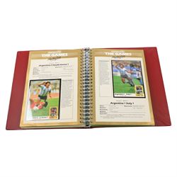 Football-themed stamps, including 'The World Cup Collection' in three folders, further first day covers, etc, in one box