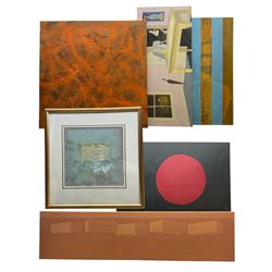 Andrew Mayfield (British 20th Century); collection of large abstract oils on canvas, variously signed, some with titles verso, largest 90cm x 90cm