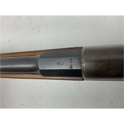 19th century Swedish Remington 8 by 58mm rolling block single action sporting rifle, dated 1888, with 82.5cm barrel marked with a Swedish crown and J.B. G.M., serial no.9775, L124cm FIREARMS CERTIFICATE REQUIRED OR RFD