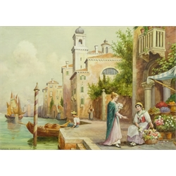  Arthur Trevor Haddon (British 1864-1941): Venetian Flower Seller, watercolour signed 36cm x 51cm  