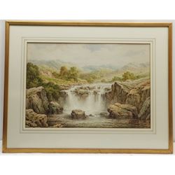 Charles A Boot (British 19th/20th century): Waterfall Betws-y-Coed, watercolour signed 38cm x 55cm