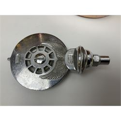 Brass coal bucket, embossed with lion to front and 1529 verso, together with an Royal Automobile Club Associate car badge and a copper kettle, bucket H 18.5cm