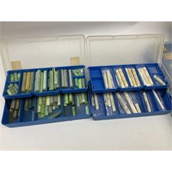 Winsor & Newton cased travelling set of oil paints, with palette and quantity of brushes, together with Rowney oil paints in case, brushes and accessories, and quantity of Rowney pastels etc