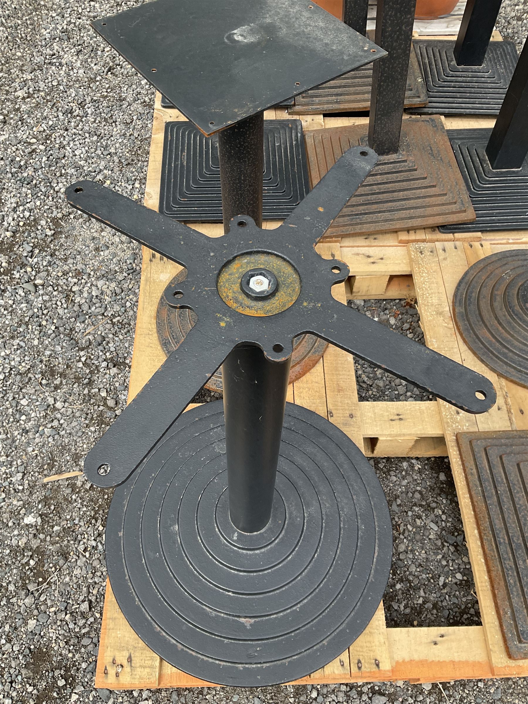 Set of ten metal table bases - THIS LOT IS TO BE COLLECTED BY APPOINTMENT FROM DUGGLEBY STORAGE, GREAT HILL, EASTFIELD, SCARBOROUGH, YO11 3TX