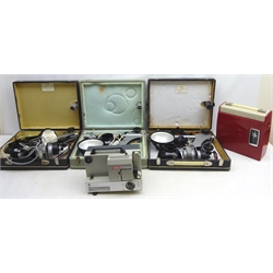  Photography equipment comprising three Russian cased enlargers, Eumig cine projector and Kodak slide projector (5)  