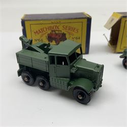 Moko Lesney - four Models of Yesteryear die-cast models comprising two 1925 Allchin Traction Engine no.1, Sentinel Steam Wagon no.4 and Fowler Showman’s Engine, all boxed; with two Matchbox 1-75 series models, Scammell Breakdown Truck no.64 and Austin MK 2 Radio Truck, both boxed (6)