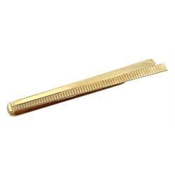 9ct gold tie clip hallmarked, approx 8.14gm