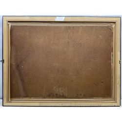 James Neal (Northern British 1918-2011): 'No. 7 (Second Version)' - Warehouses, oil on board signed, titled on label verso  68cm x 73cm 
Provenance: from The Bell Hotel, Driffield