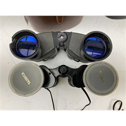 Six cased pairs of binoculars, to include Mirador 10x40, Chinon Countryman 7x35, Yashica 10x50, Yashica 8x40 etc