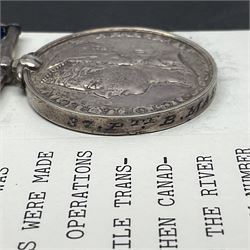 Victoria Egypt Medal 1882-89 awarded to 37 Pte. B. Massey 1/Yorkshire Regiment; with ribbon