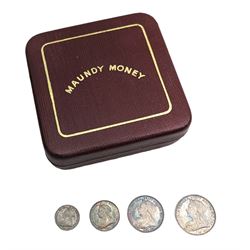 Queen Victoria 1896 Maundy coin set, housed in a modern case