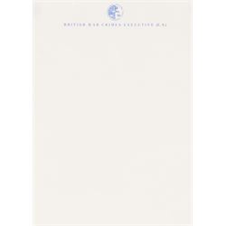 Nuremburg Trails; Booklet: Crime and Court, two letterhead papers for the British War Crimes Executive (E.S.), Press photograph and poster