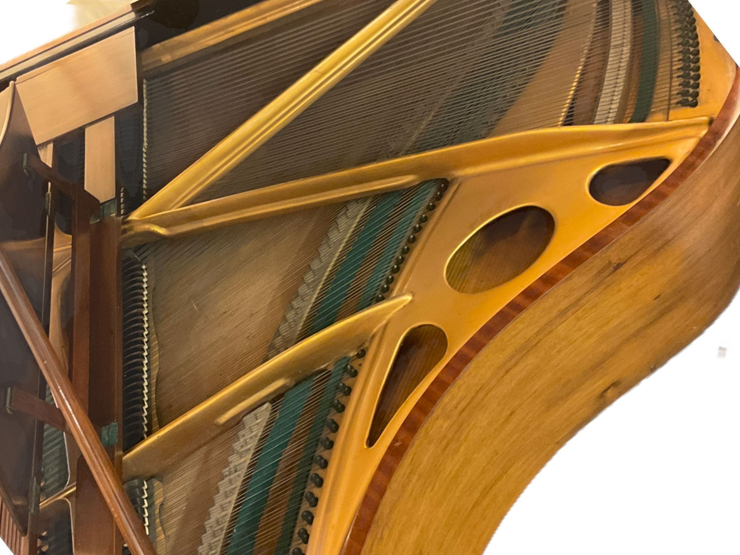 Pohlmann sapele mahogany cased baby grand piano, with duet stool