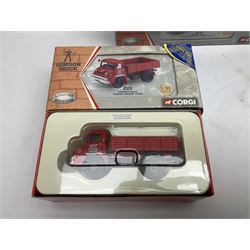 Collection of Corgi die-cast models including British Road Services, Scammell Crusader Sheeted Flat Trailer; CC12603 and five others, three London Brick models, together with various Corgi Classics models, all boxed (17)