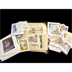 Collection of art prints and postcards e