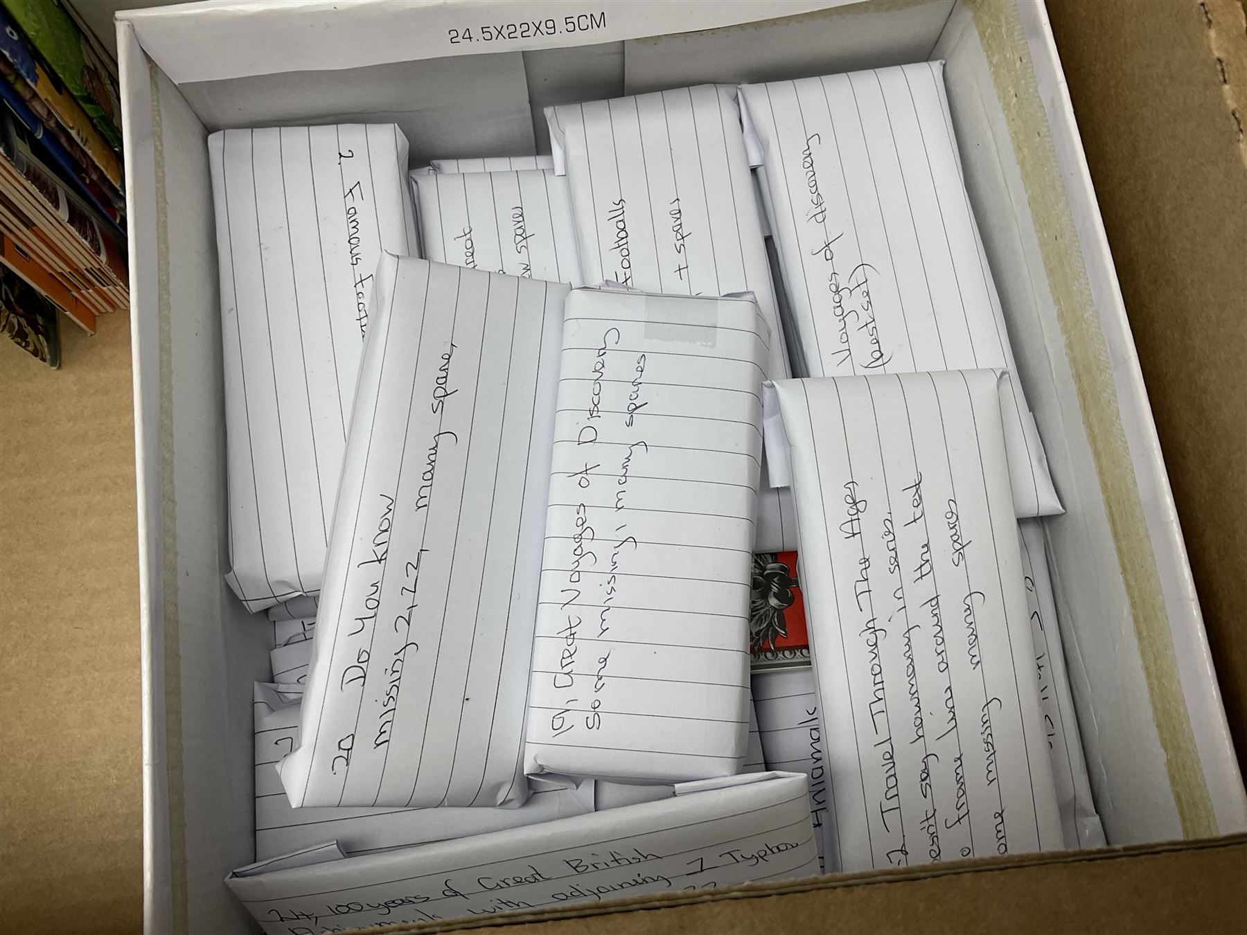 Quantity of trade cards, housed in ring binder albums and loose, including Twinnings, Lyons, PG Tips, Hornimans, Ty-Phoo etc and various unused official paper albums, in two boxes