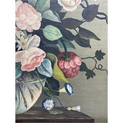 Dutch School (18th/19th century): Still Life of Flowers in a Vase, oil on canvas signed with monogram 90cm x 70cm