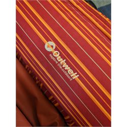 Outwell orange and red striped hammock, with folding metal stand, in carry case