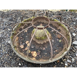 Circular cast iron Mexican hat pig trough, D90cm